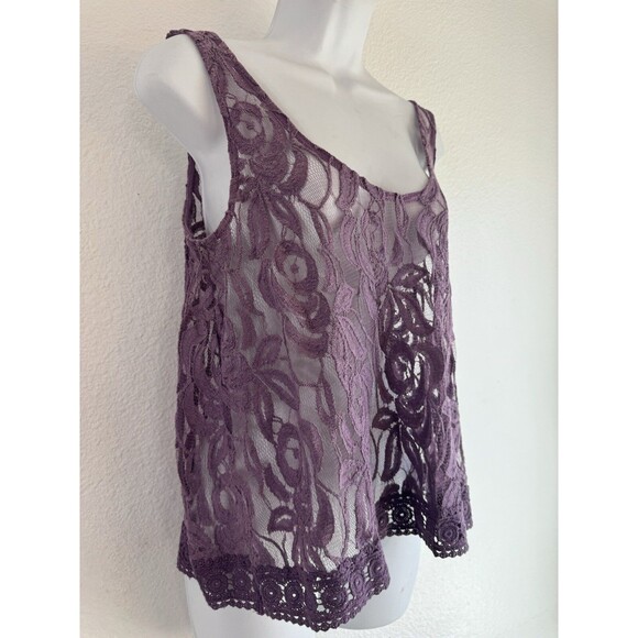 Fire Los Angeles Purple Vintage Boho Crochet Lace - Picture 2 of 9